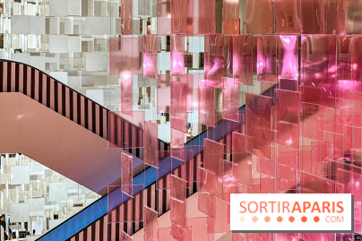 Aux Beaux Carrés, l'exposition de Daniel Buren au Bon Marché Rive Gauche