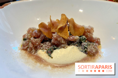Kapara - Tartare de thon, olives, chips de topinambour