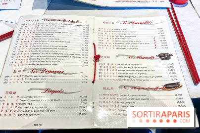 New Hao Khoan, le restaurant chinois et vietnamien, valeur sûre du 13e - menu - carte