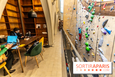Climbing District Saint-Lazare, la salle d'escalade et espace coworking cachée dans une chapelle
