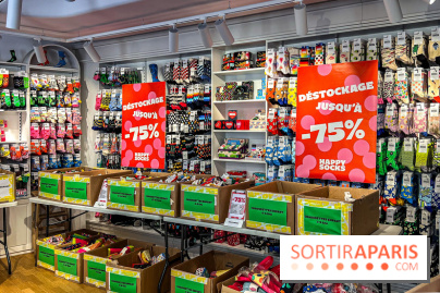 Destockage de chaussettes Happy Socks, adultes et enfants, à Paris