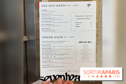 Seven Heaven, le coffee shop dog's friendly et kid's friendly de Paris 11e - - carte - menu