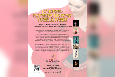 Spectacle de danse: "L'Orient-Express de New York à Paris" le 5 mai à 18h au Mandapa