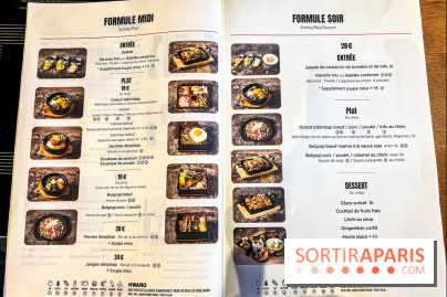 Hwaro Grill, le barbecue Coréen Paris 15e - carte - menu