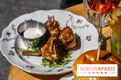 Festival, le café-restaurant rue Étienne Marcel  -  fleurs d'artichaut croustillantes