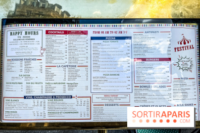Festival, le café-restaurant rue Étienne Marcel  - carte - menu