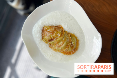 Auguste - Ravioles au parmesan, langoustines, avocat