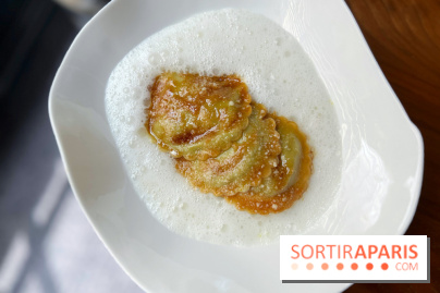 Auguste - Ravioles au parmesan, langoustines, avocat