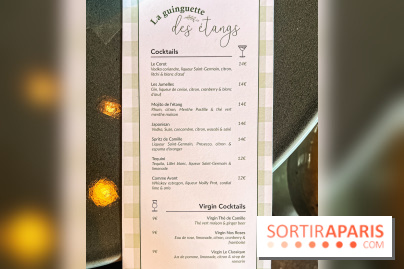 Guinguette des Étangs de Corot, la terrasse festive au bord de l'eau dans les Hauts-de-Seine - menu - carte