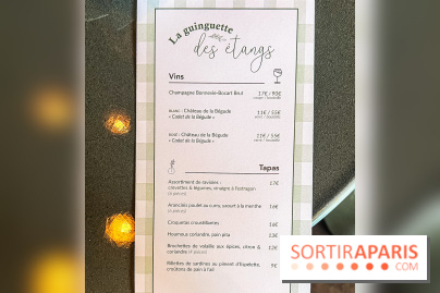 Guinguette des Étangs de Corot, la terrasse festive au bord de l'eau dans les Hauts-de-Seine - menu - carte