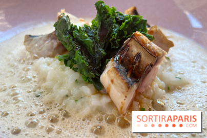 Petit Boutary - Risotto, chou kale, maquereau flambé