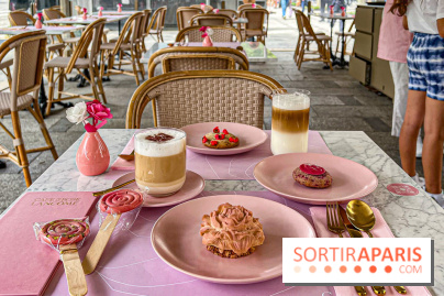 Le Café de la Rose Lancôme par Nina Métayer sur les Champs-Elysées à Paris - Exposition Siège Social Sisley 1086222