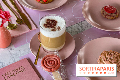 Le Café de la Rose Lancôme par Nina Métayer sur les Champs-Elysées à Paris - Exposition Siège Social Sisley 1086256