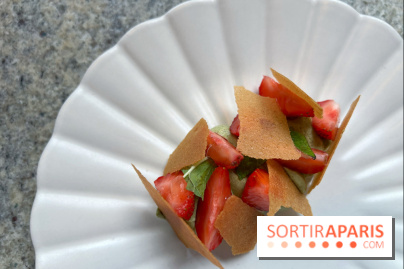 La Table des Résistants - Dessert fraises et menthe