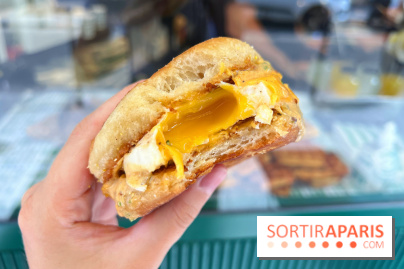 Maurice Sfez Café - Egg and cheese sandwich