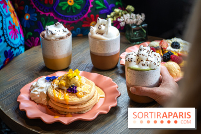 Brunch indien à Paris par Baranaan et Pingwoo -  Indian pancake et latte chat 3D