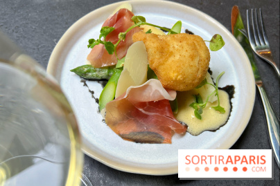 Le Potager, Roch Hotel & Spa - Oeuf croustillant, légumes, sauce sésame noir