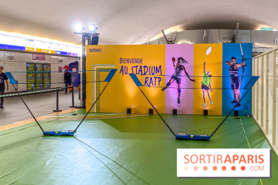 JO de Paris 2024 : animations sportives Stadium RATP à la station Auber - IMG 9273