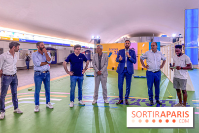 JO de Paris 2024 : animations sportives Stadium RATP à la station Auber - IMG 9284