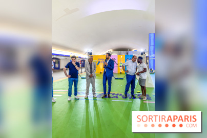 JO de Paris 2024 : animations sportives Stadium RATP à la station Auber - IMG 9285