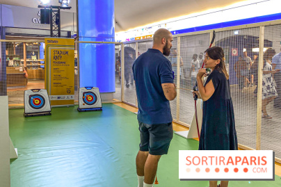 JO de Paris 2024 : animations sportives Stadium RATP à la station Auber - IMG 9299