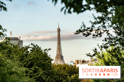 La terrasse dans un jardin avec vue Tour Eiffel du Marguerite 1606 au Domaine de la Reine Margot -  A7C1340