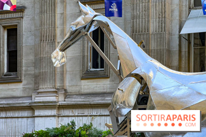 ZEUS, cheval métallique de la cérémonie d'ouverture des JO de Paris 2024 à l'Hôtel de Ville