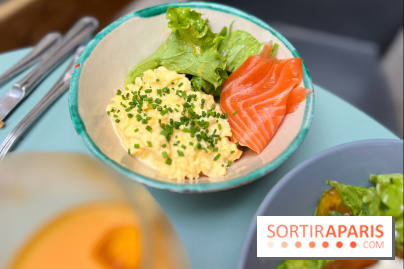 Café Mirabelle - Oeufs brouillées saumon