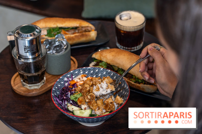 Phin Mi, le coffee shop vietnamien et banh mi Paris 5e -  Banh mi bol au tofu - vegetarien