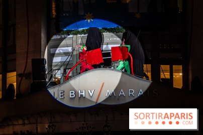 Inauguration des vitrines et décorations de Noël du BHV Marais 2024 avec Léna Mahfouf, Adriana Karembeu et Marc Lavoine -  A7C5939