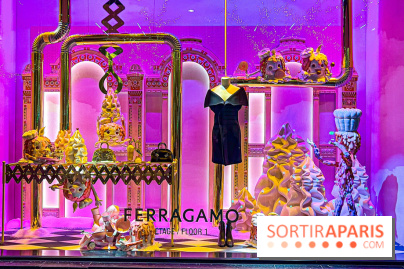 Les vitrines de Noël 2024 des Galeries Lafayette Haussmann avec Vianney et Kevin Germanier