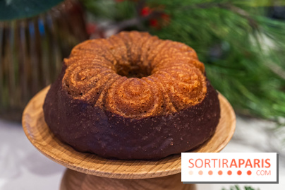 La Bûche de Noël 2024 et créations de Fête du Cheval Blanc par Maxime Frédéric et son équipe -  cake marbré