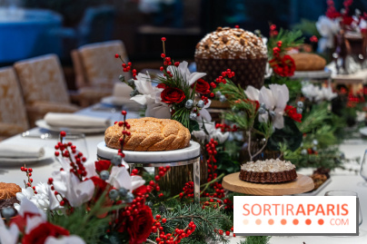 La Bûche de Noël 2024 et créations de Fête du Cheval Blanc par Maxime Frédéric et son équipe -  table de Noël