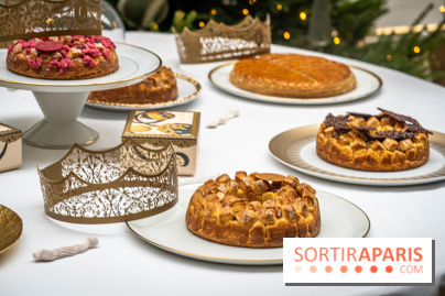 La bûche coffrets de Noël en trompe l'œil de Ladurée 2024 par Julien Alvarez et les créations de fête -  galette des rois 2025