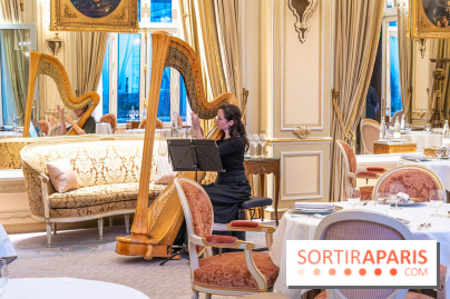 Le tea time Impérial de Noël du Ritz Paris, l'expérience exceptionnelle - les photos -  salon Marie-Louise - harpe