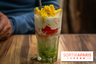 Pho Bom, le restaurant vietnamien, temple du pho et des nouilles Paris 13e -  dessert aux 3 couleurs