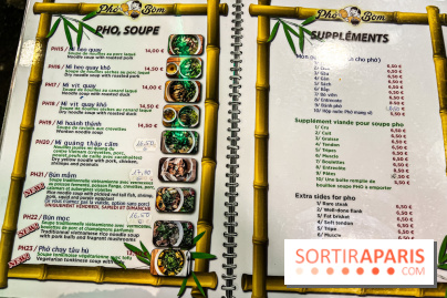 Pho Bom, le restaurant vietnamien, temple du pho et des nouilles Paris 13e - carte - menu - tarifs - prix
