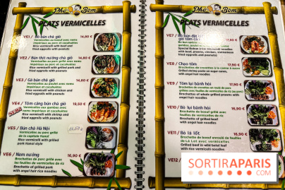 Pho Bom, le restaurant vietnamien, temple du pho et des nouilles Paris 13e - carte - menu - tarifs - prix