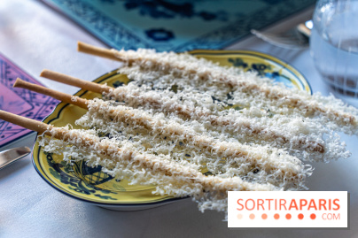 Café Ginori à Paris - tea time et apéritivo Place Vendôme - gressin parmigiano