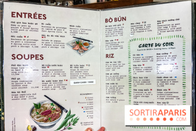 Mây Hồng, le restaurant vietnamien du 111 avenue d'Ivry Paris 13e - carte menu