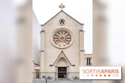 Climbing District Sèvres-Lecourbe, la salle d'escalade dans l'ancienne église Sainte-Rita dans le 15e -  A7C2048
