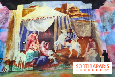 Picasso à l'Atelier des Lumières - Cirque forain, 1922, © Succession Picasso 2024