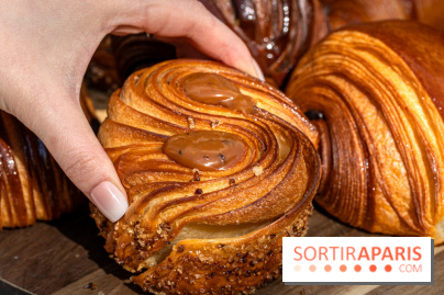 La boulangerie de Christophe Louie lance les nouvelle viennoiseries folles d'Anthony Nguyen - Roulé Choco et caramel Hochicha