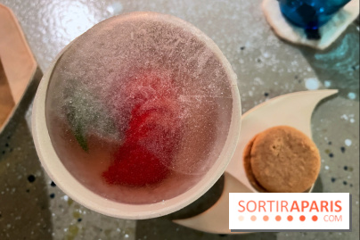 De Vie - Cocktail fraise, géranium, vin glacé