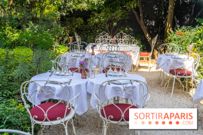 Terrasse de l'Hôtel Particulier, le jardin verdoyant au cœur de Montmartre - photo - A7C06366 HDR