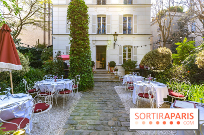 Terrasse de l'Hôtel Particulier, le jardin verdoyant au cœur de Montmartre - photo - A7C06384 HDR