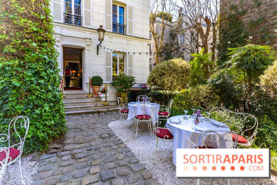 Terrasse de l'Hôtel Particulier, le jardin verdoyant au cœur de Montmartre - photo - A7C06387 HDR