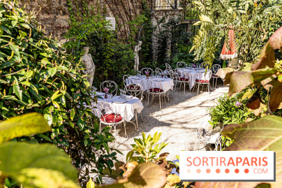 Terrasse de l'Hôtel Particulier, le jardin verdoyant au cœur de Montmartre - photo - A7C06396 HDR