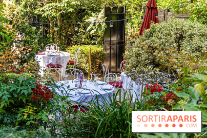 Terrasse de l'Hôtel Particulier, le jardin verdoyant au cœur de Montmartre - photo - A7C06409