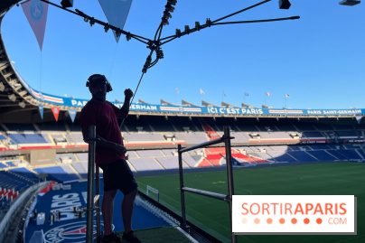 Tyrolienne au Parc des Princes
